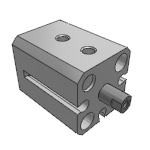 Compact Cylinder: Non-rotating Rod Type Double Acting, Double Rod