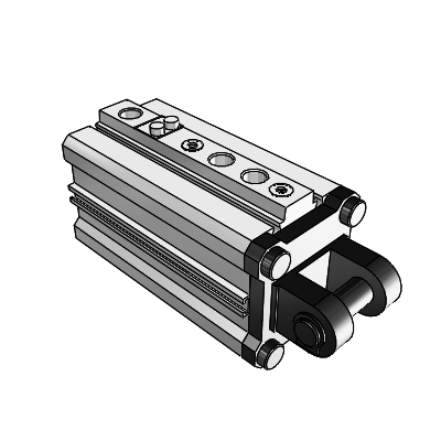 Compact Cylinder with Air Cushion and Lock