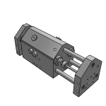 Pneumatic linear modules wth three round guides