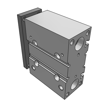 Compact Guide Cylinder/Air Cushion/Series Compatible with Secondary Batteries
