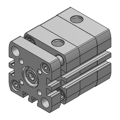 Compact cylinder, modular system