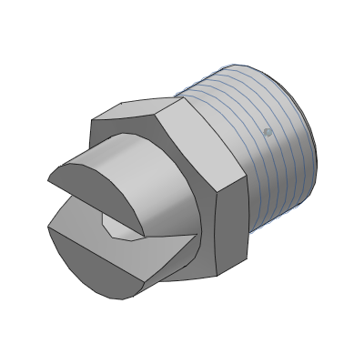 Nozzle with male thread