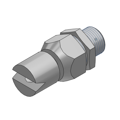 Pivot nozzle with male thread
