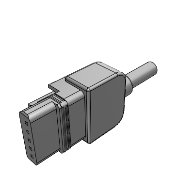 Lead Wire With Connector(2m,With Connector Molded Cover(Straight))