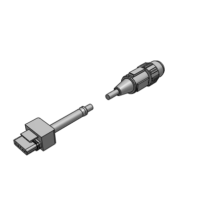 Lead wire and M12 connector+With connector cover