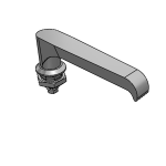 Quarter-turn locks stainless steel with L-grip
