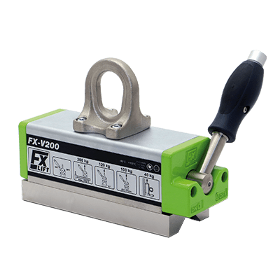 Permanent Lifting Magnets with 90° Prism for beams, Profiles and hot parts