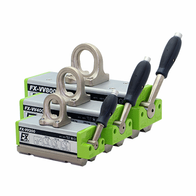 Permanent Lifting Magnets with 90° Prism for beams, Profiles and hot parts