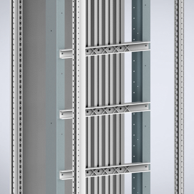 Vertical plug-in busbar supports