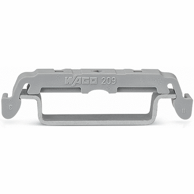 Mounting foot, can be snapped on terminal blocks with snap-in mounting foot, for mounting on relay-modules, 6.4 mm wide