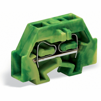 2-conductor end terminal block, without push-buttons, without protruding snap-in mounting foot, 1-pole, for terminal strips with snap-in mounting feet, 1.5 mm², CAGE CLAMP®