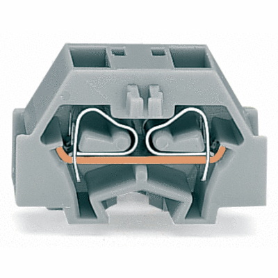 4-conductor terminal block, without push-buttons, with fixing flange, 1-pole, for screw or similar mounting types, Fixing hole 3.2 mm Ø, 1.5 mm², CAGE CLAMP®