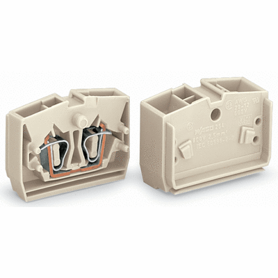 2-conductor center terminal block, without push-buttons, suitable for Ex e II applications, 1-pole, 2.5 mm², CAGE CLAMP®