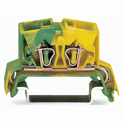 4-conductor Mini rail-mount terminal block, 2.5 mm², center marking, for DIN-rail 35 x 15 and 35 x 7.5, CAGE CLAMP®