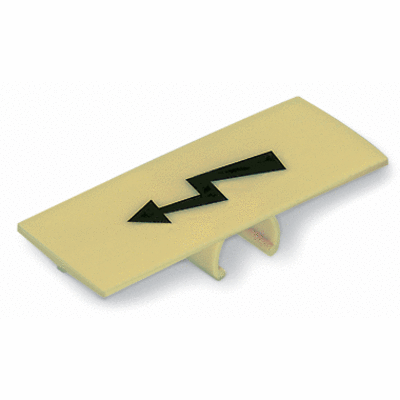 Protective warning marker, 5-pole, with high-voltage symbol, black