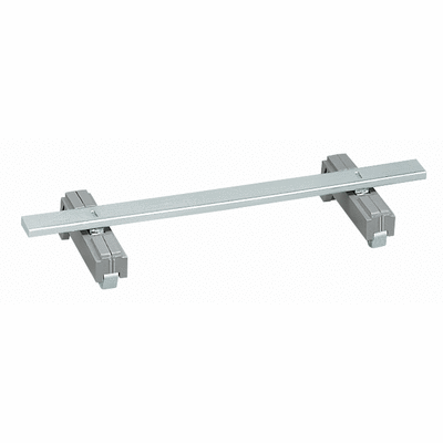Carrier with 2 grounding feet, parallel to carrier rail, 125 mm long, Cu 10 mm x 3 mm