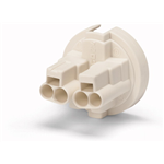 Capacitor terminal block with guide collar protection class II with discharge resistor 1.2 mo/0.33 w