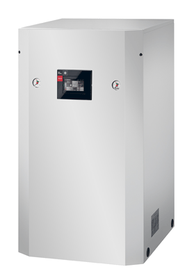 Compact brine-to-water heat pump for indoor installation. 8 kW heat output