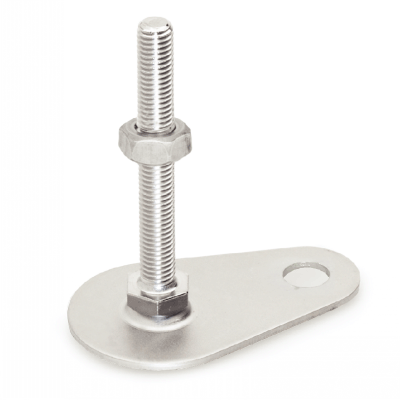 Pied inox à tige filetée