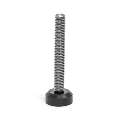 Ball Jointed Leveling Feet, Thrust Pad NBR, Threaded Stud Stainless Steel, Inch