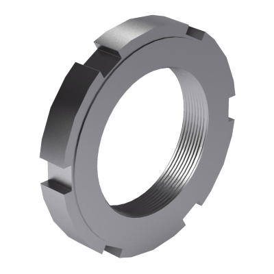 Slotted round nuts, metric fine for hook spanner