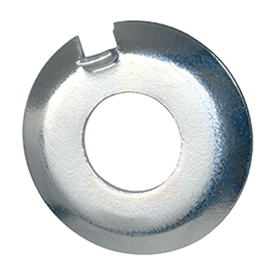 Tab washers with nose (DIN 432), steel,zinc plated blue