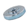 Knurled nuts low type (DIN 467), zinc plated blue chromated