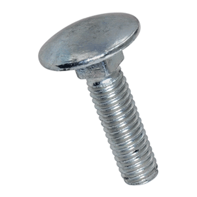 Round head square neck bolts without hex nut, for pallets (DIN 603), 4.6 / 4.8, zinc plated blue