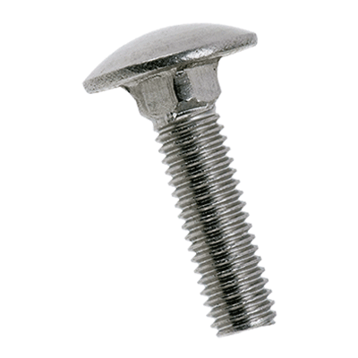 Round head square neck bolts without hex nuts (DIN 603), stainless steel A4