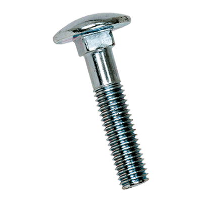 Round head square neck bolts without hex nuts (DIN 603), 8.8, zinc plated blue