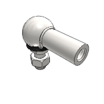 Winkelgelenke DIN 71802, rostfrei, mit montierter Dichtkappe, Form CS