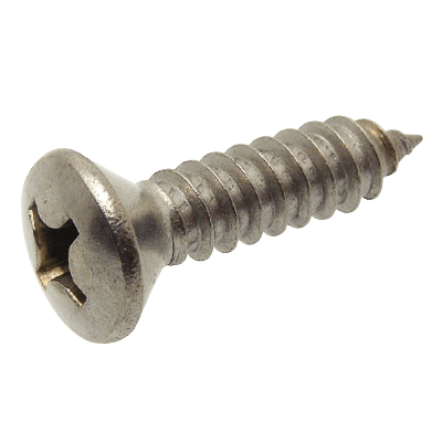 Phillips cross recessed raised countersunk head self tapping screw - Stainless steel A2 - DIN 7983 - ISO 7051