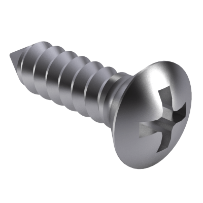 Cross recessed raised countersunk head H tapping screws, Form C