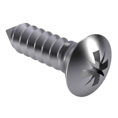 Cross recessed raised countersunk head Z tapping screws, form C