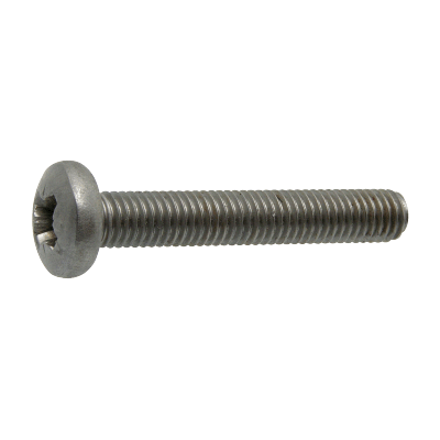 Pan head machine screw cross recess pozidrive - DIN 7985 4.8 class - Zinc plated