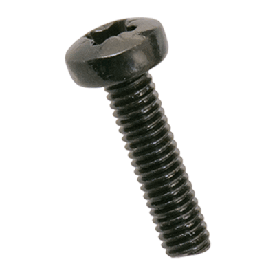 Pozi pan head machine screws form Z (DIN 7985 A; ~ISO 7045), 4.8, zinc plated black