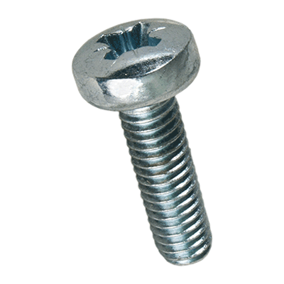 Pozi pan head machine screws form Z (DIN 7985 A, ~ISO 7045), 4.8, zinc plated blue
