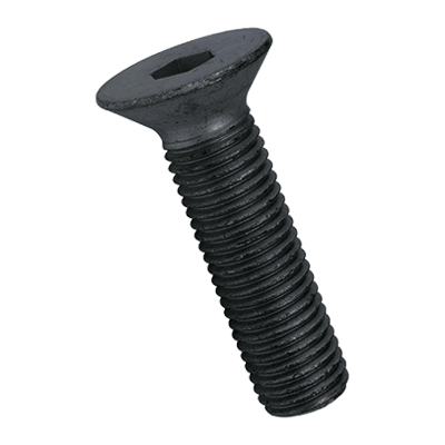 Hex socket flat countersunk head screws fully threaded (DIN 7991; ~ISO 10642), cl. 010.9 / 10.9, black