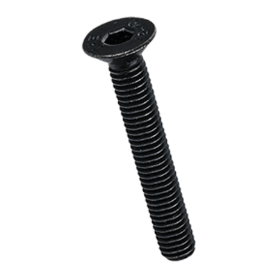 Hex socket flat countersunk head screws, fully threaded (DIN 7991; ~ISO 10642), stainless steel A2, blackened