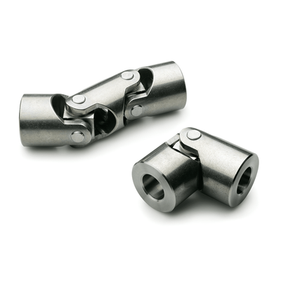 Stainless Steel-Universal joints with friction bearing, Form DG double, with friction bearing, with keyway