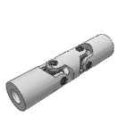 Double, Precision Universal Joints WDN with Needle-Roller Bearings, similar to DIN 808, Material steel, without or with keyway