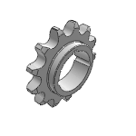 KRT链轮，一侧带轮毂，用于锥形衬套，ISO 20 B-1，间距1 1/4 x 3/4"