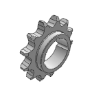 KRTG链轮，一边是用于锥形衬套的轮毂，齿部感应淬火，ISO 20 B-1，间距1 1/4 x 3/4"