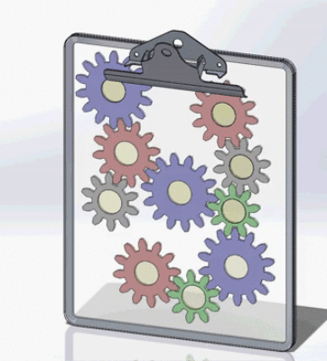 fidget clipboard gears