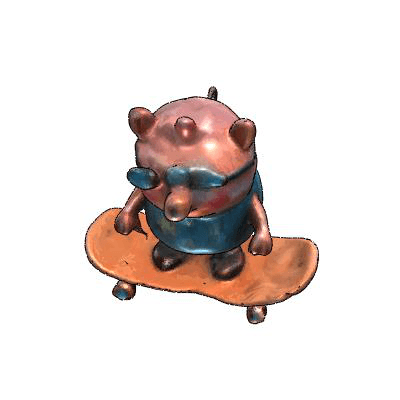 Peppa Pig Figur auf einem Skateboard