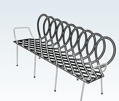 Banc avec accoudoirs