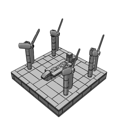 Wind Turbines and Boat moc