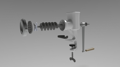 Manual meat grinder