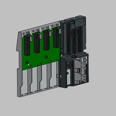 AC500 CPUs - Terminal base for CPUs / communication modules - 4 slots, ethernet interface