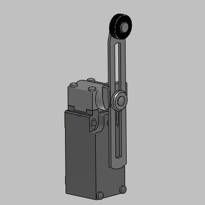 Adjustable plastic roller lever (Ø18 mm)